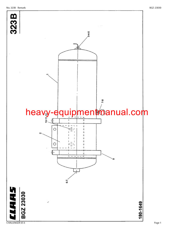 PDF Claas 65 E Challenger Tractor Parts Manual Download