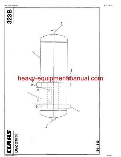 Download Claas Challenger 65 E Tractor Parts Manual PDF SN 79400001 - 79499999