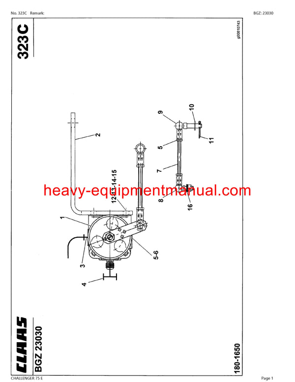 PDF Claas 75 E Challenger Tractor Parts Manual Download