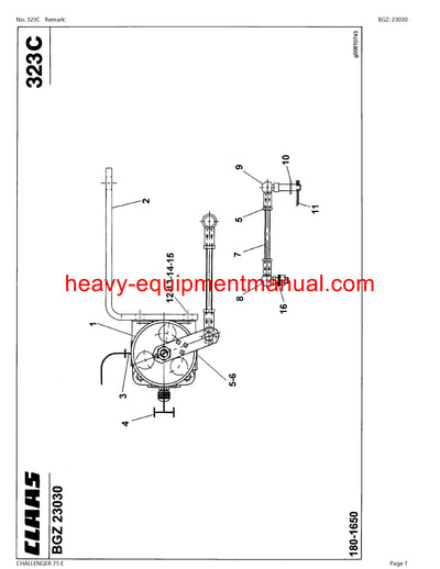 Download Claas Challenger 75 E Tractor Parts Manual PDF SN 79500001 - 79599999