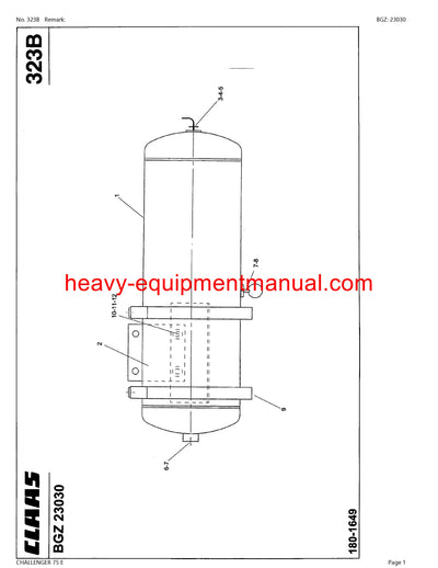 PDF Claas 75 E Challenger Tractor Parts Manual Download