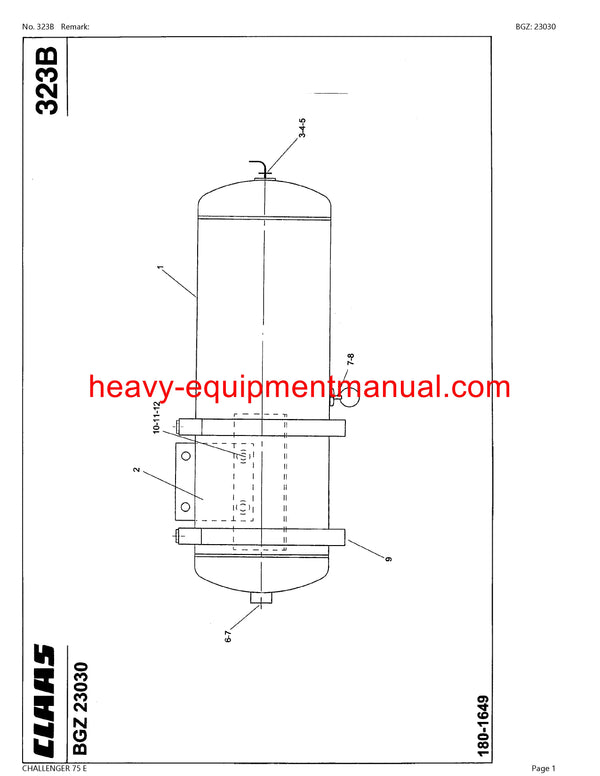 PDF Claas 75 E Challenger Tractor Parts Manual Download
