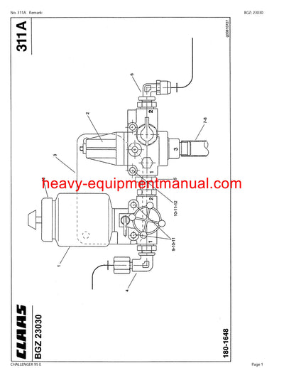 Download Claas Challenger 95 E Tractor Parts Manual PDF Sn 79700001 - 79799999