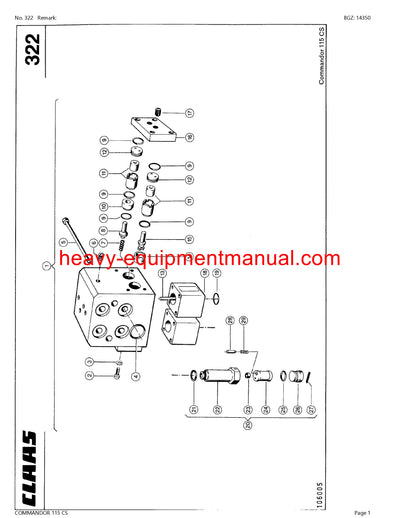 Download Claas Commandor 115 Cs Combine Parts Catalog Manual