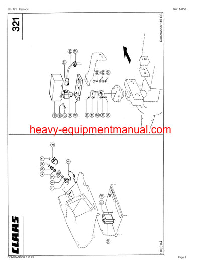 Download Claas Commandor 115 Cs Combine Parts Catalog Manual