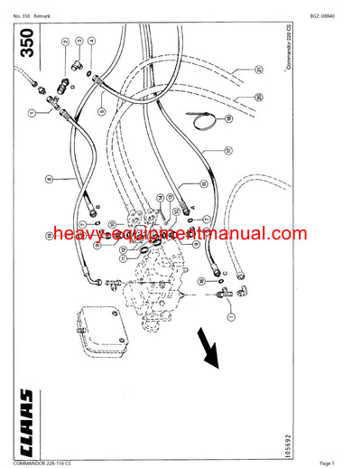PDF Claas 228 - 116 CS Commandor Combine Parts Manual