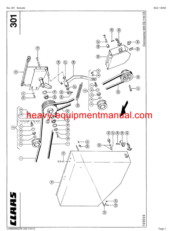 PDF Claas 228 - 116 CS Commandor Combine Parts Manual