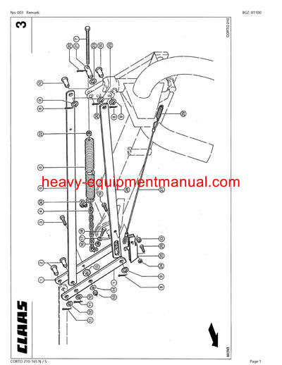Download Claas Corto 210-165 N S Mower Parts Manual PDF 38200001-38299999