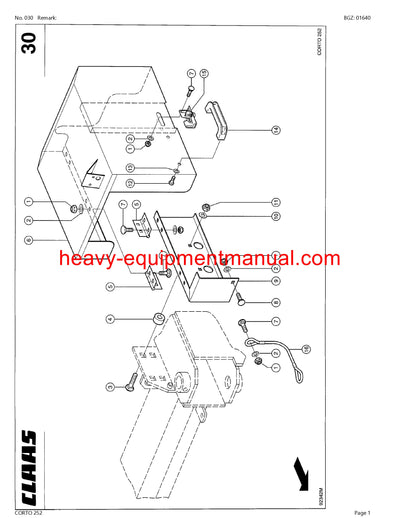 PDF Claas 252 Corto Mower Parts Manual Download