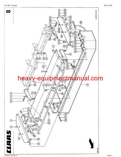 PDF Claas 270 FN F Corto Mower Parts Manual Download 