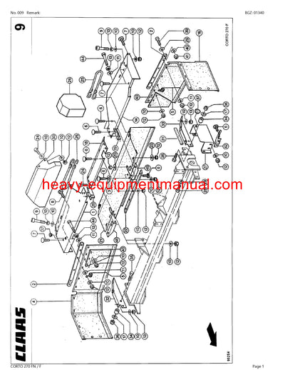PDF Claas 270 FN F Corto Mower Parts Manual Download 