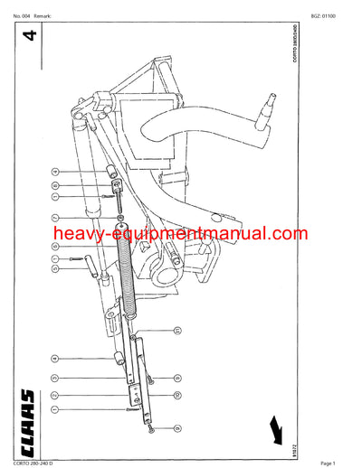 PDF Claas 280 - 240 D Corto Mower Parts Manual Download