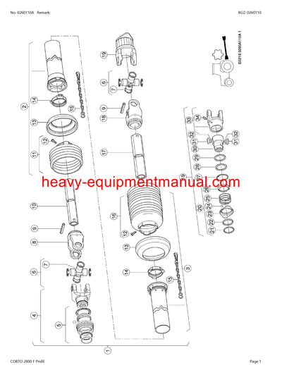 PDF Claas 2800 F Corto Profil Mower Parts Manual Download