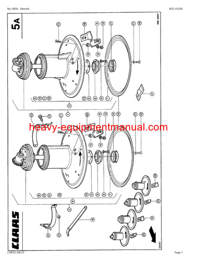 PDF Claas 290 FS Corto Mower Parts Manual Download