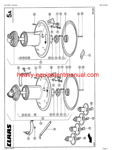 Download Claas Corto 290 Fs Mower Parts Manual PDF SN 38701001-38799999