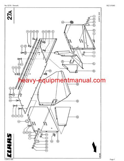 PDF Claas 300 Corto Mower Parts Manual Download