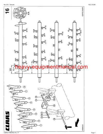PDF Claas 3100 FN FC F Corto Mower Parts Manual Download