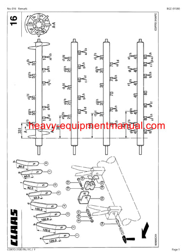 Download Claas Corto 3100 FN FC F Mower Parts Manual PDF SN 64701001-64799999