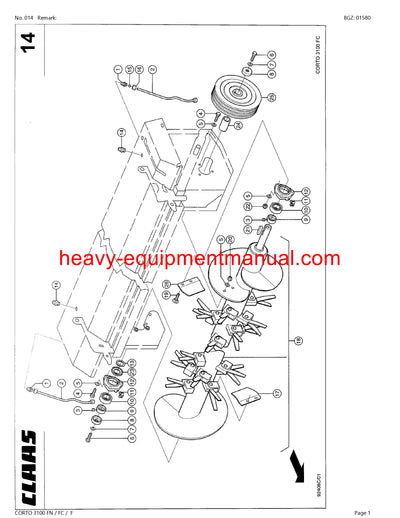 PDF Claas 3100 FN FC F Corto Mower Parts Manual Download