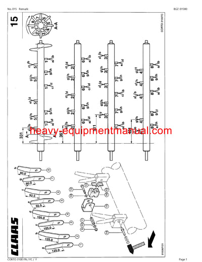 PDF Claas 3100 FN FC F Corto Mower Parts Manual Download