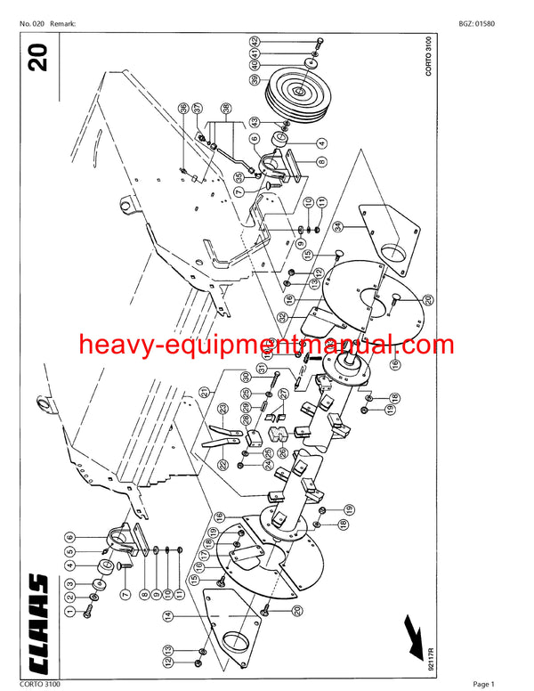 PDF Claas 3100 Corto Mower Parts Manual Download