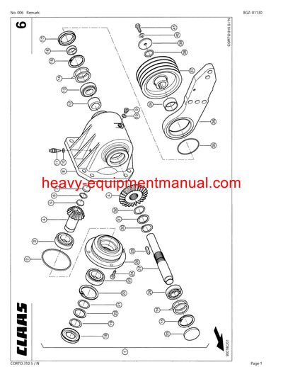 Download Claas Corto 310 S/N Mower Parts Manual PDF SN 65301001-65399999