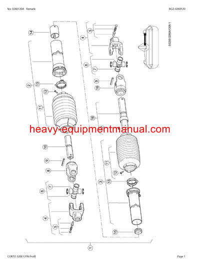 PDF Claas 3200 F FN Corto Profil Mower Parts Manual Download