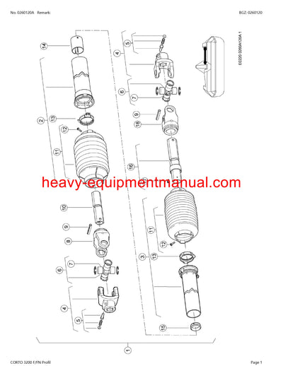 Download Claas Corto 3200 F FN Profil Mower Parts Manual PDF SN F0101000-f0109999