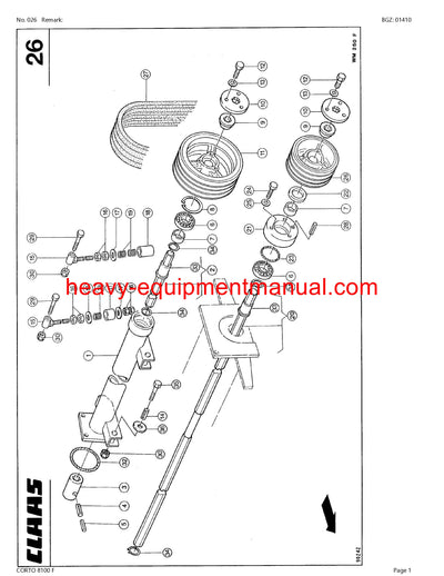 Download Claas Corto 8100 F Mower Parts Catalog Manual PDF Sn 39901015-39999999