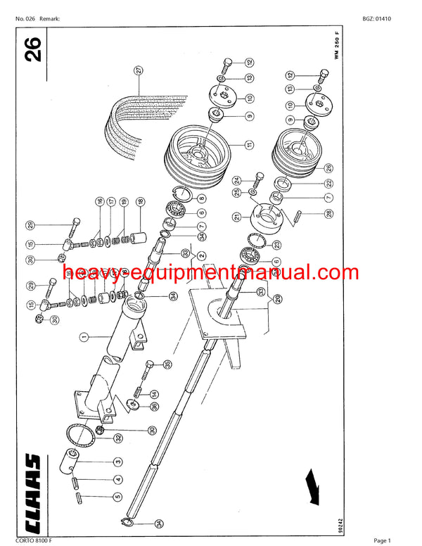 PDF Claas 8100 F Corto Mower Parts Manual Download