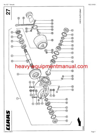 Download Claas Corto 8100 F Mower Parts Catalog Manual PDF Sn 39901015-39999999
