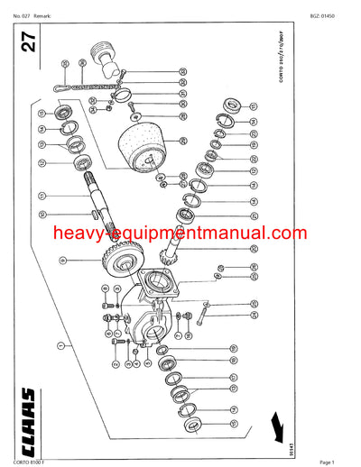 PDF Claas 8100 F Corto Mower Parts Manual Download