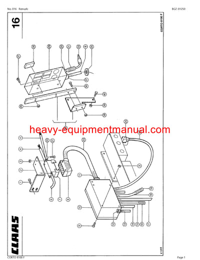 PDF Claas 8100 F Corto Mower Parts Manual Download