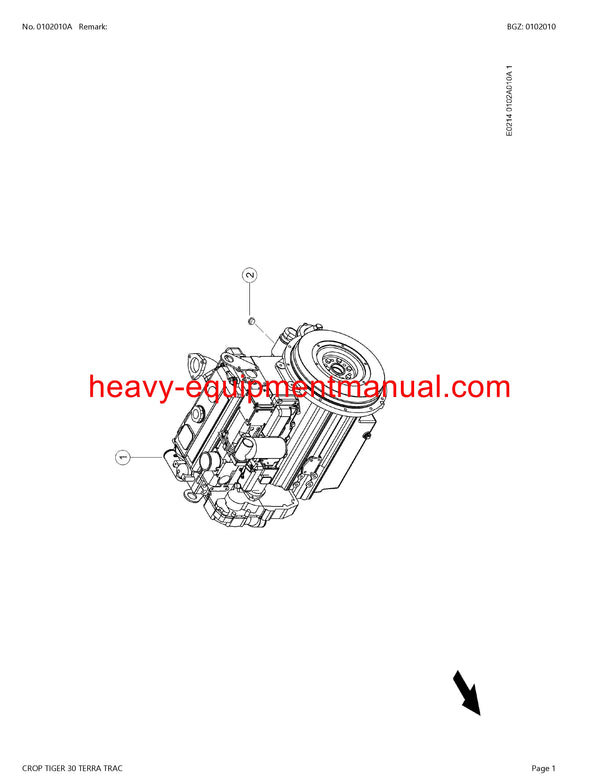 PDF Claas 30 Crop Tiger Terra Trac Combine Parts Manual Download
