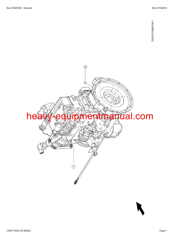 Download Claas Crop Tiger 30 Wheel Combine Parts Manual PDF SN 03503202-03503999