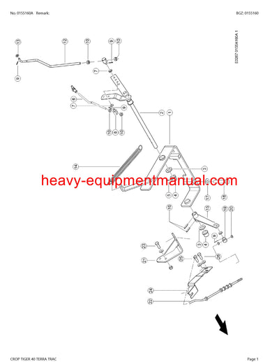 PDF Claas 40 Terra Trac Crop Tiger Combine Parts Manual Download