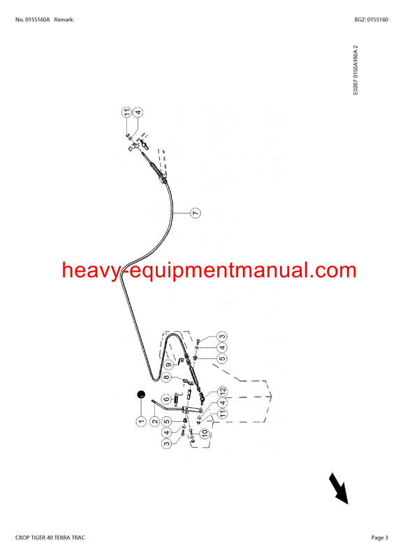 PDF Claas 40 Terra Trac Crop Tiger Combine Parts Manual Download