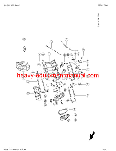 PDF Claas 40 Crop Tiger Terra Trac Mid Combine Parts Manual Download