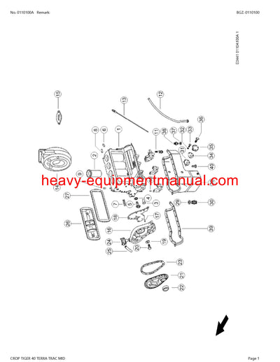 Download Claas Crop Tiger 40 Terra Trac Mid Combine Parts Manual PDF