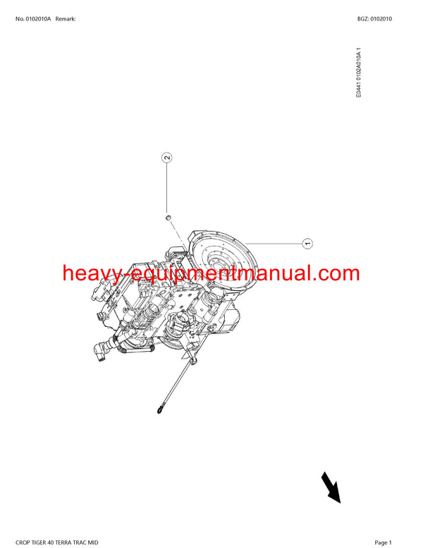 PDF Claas 40 Crop Tiger Terra Trac Mid Combine Parts Manual Download