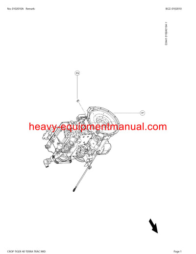 Download Claas Crop Tiger 40 Terra Trac Mid Combine Parts Manual PDF