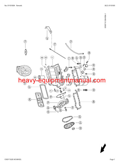 PDF Claas 40 Crop Tiger Wheel Combine Parts Manual Download