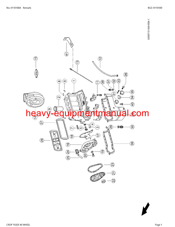 PDF Claas 40 Crop Tiger Wheel Combine Parts Manual Download