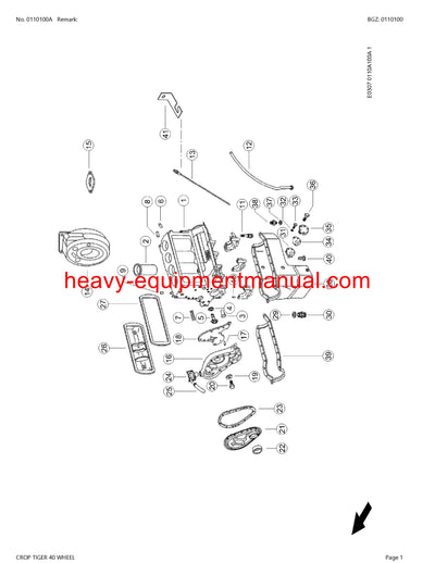 Download Claas Crop Tiger 40 Wheel Combine Parts Catalog Manual PDF