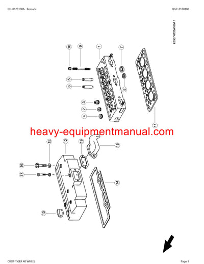 PDF Claas 40 Crop Tiger Wheel Combine Parts Manual Download