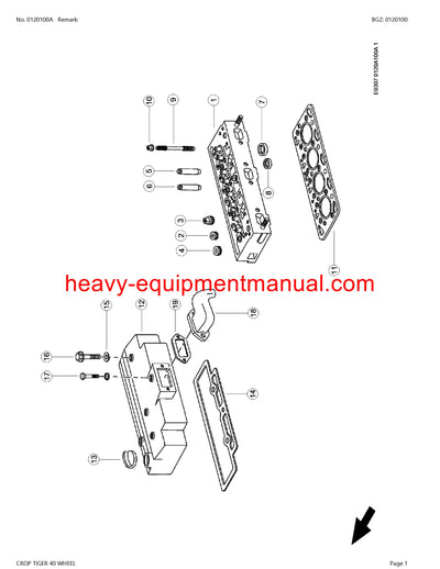 Download Claas Crop Tiger 40 Wheel Combine Parts Catalog Manual PDF
