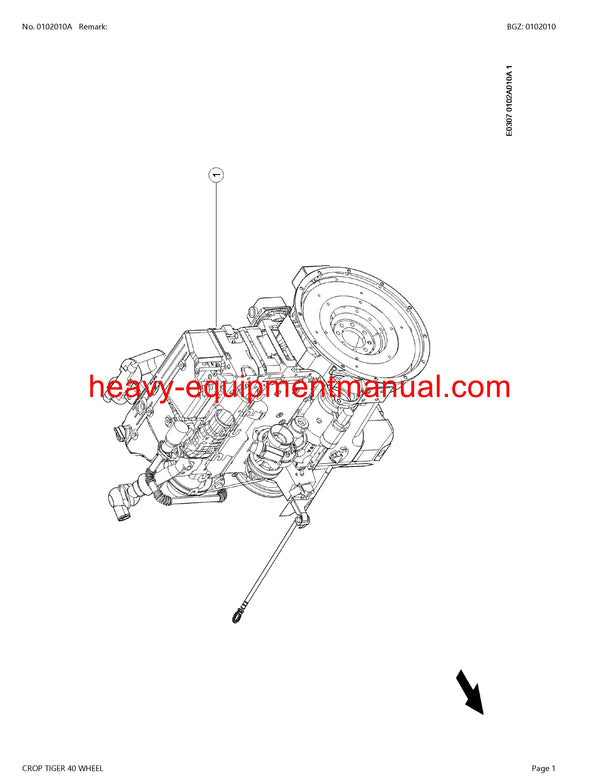 Download Claas Crop Tiger 40 Wheel Combine Parts Catalog Manual PDF