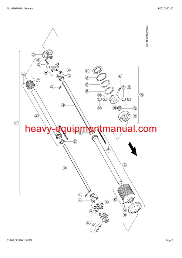 PDF Claas C1200 F1200 Lexion Cutterbar Parts Manual