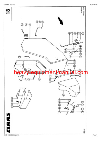Download Claas C450-C300 Dominator Cutterbar Parts Manual PDF
