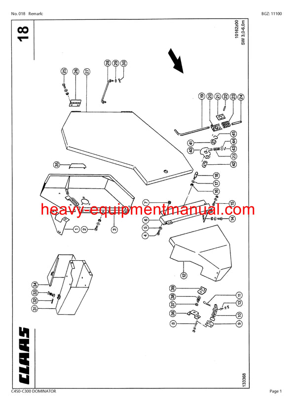 Download Claas C450-C300 Dominator Cutterbar Parts Manual PDF